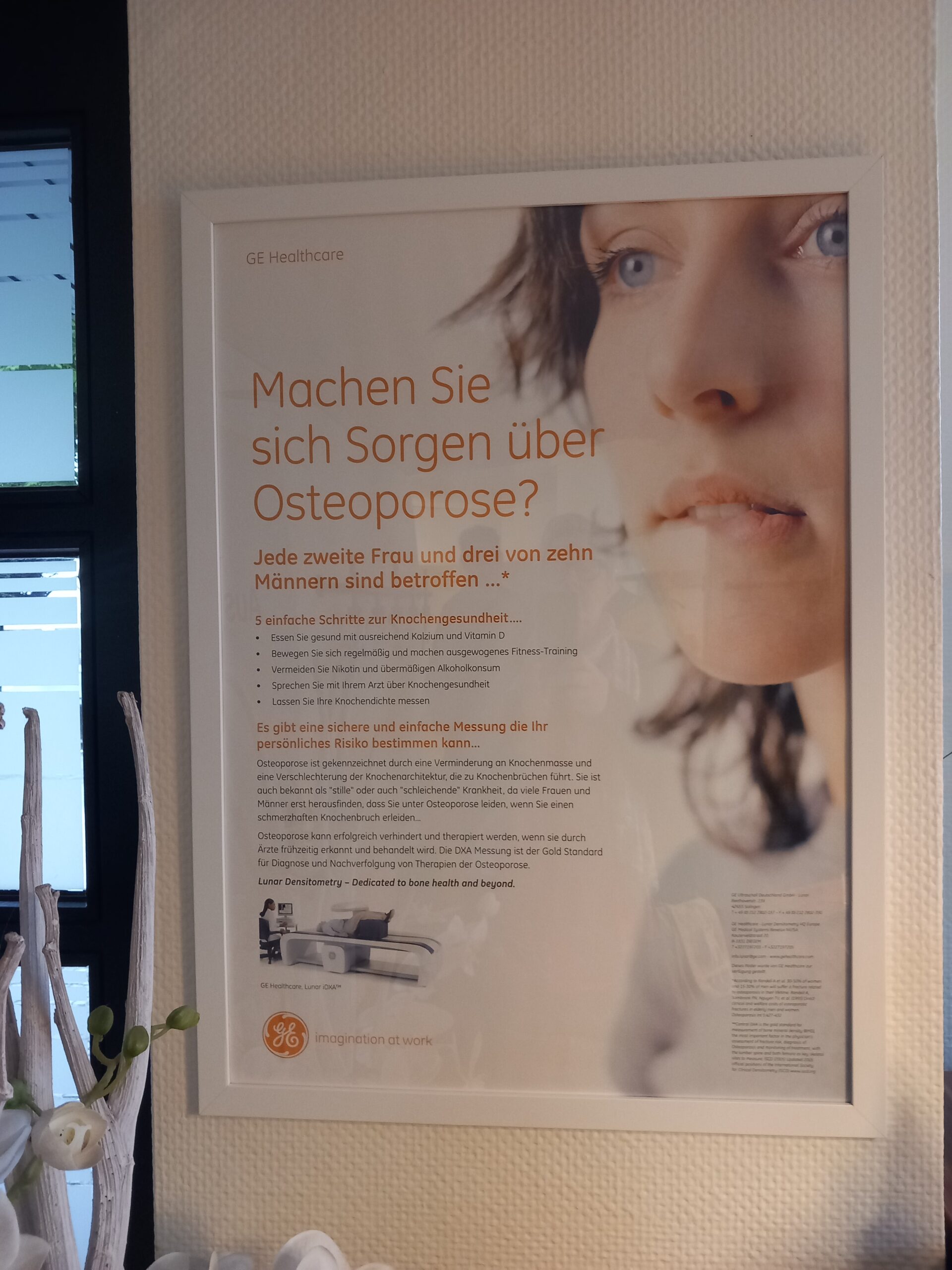 20250528_075129 (002) Werbeplakat zum Thema Osteoporose, welches gerade für Frauen in den Wechseljahren ein wichtiges Thema ist.