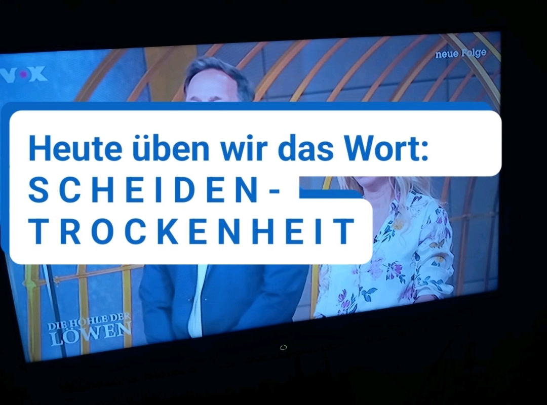 Text: Heute üben wir das Wort SCheidentrockenheit